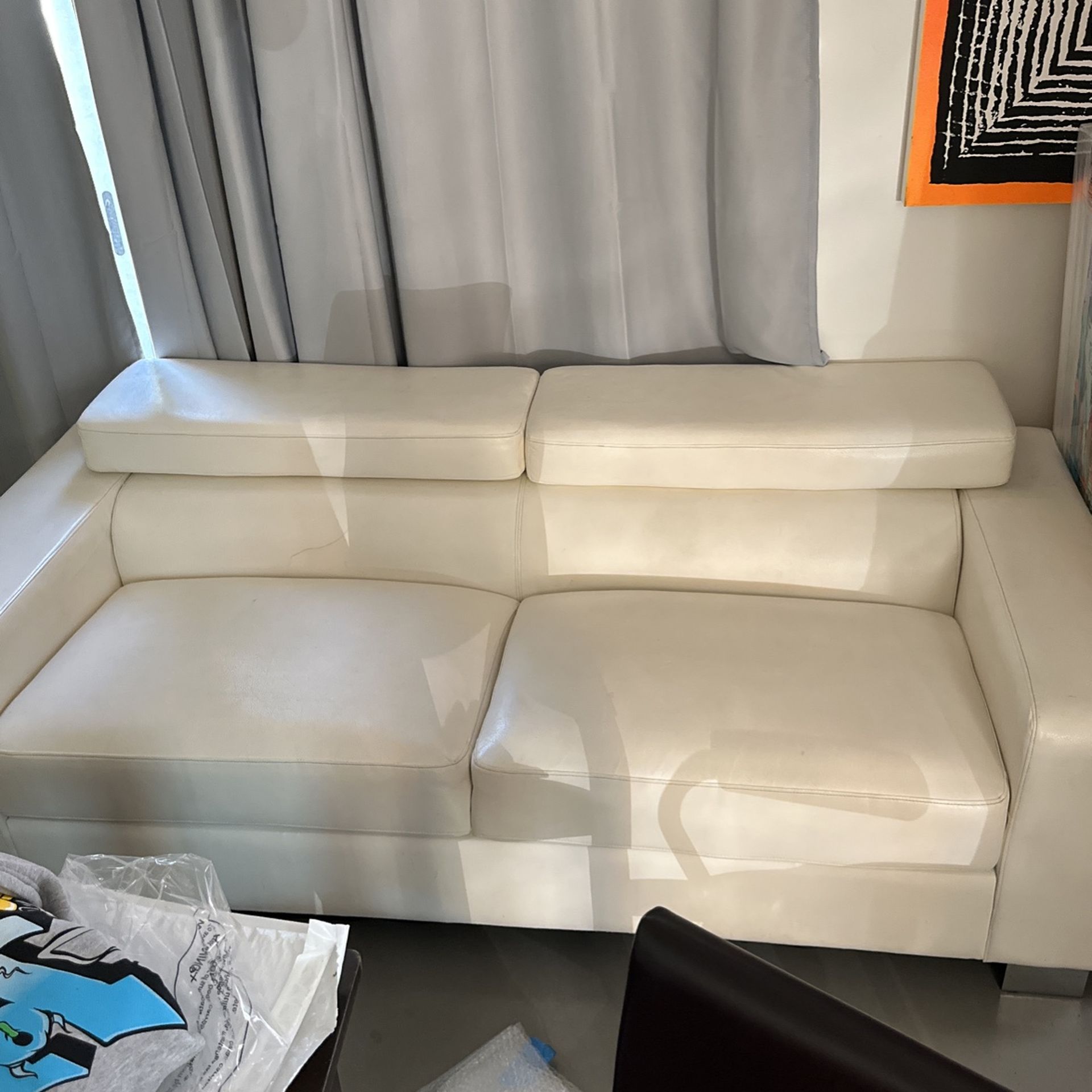 White Leather Couch