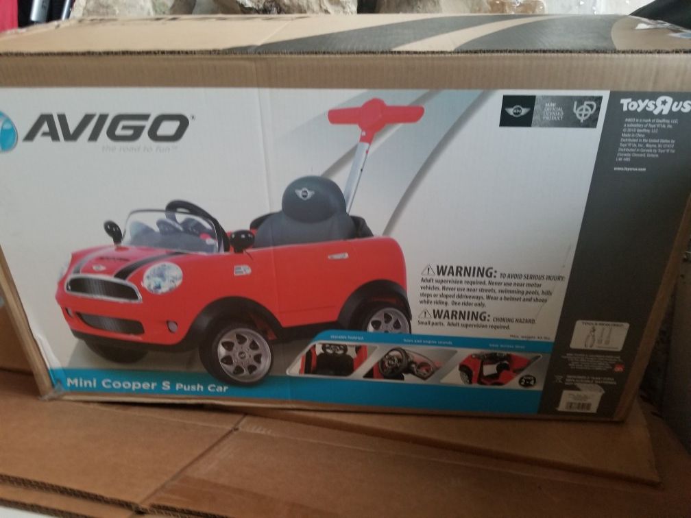 Kids Avigo mini cooper s push car