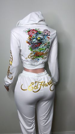 White Ed Hardy Track Suit 