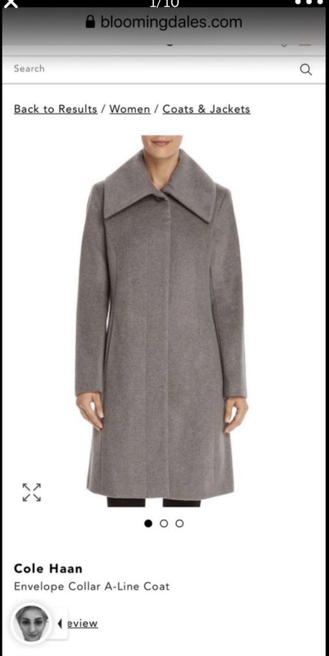 Black Button-Front Wool-Blend Trench Coat - Women Cole Haan