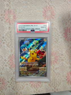 The Pokémon Company 2022 Sv-P Promo Pikachu 001/SV-P Holo Japanese PSA 10