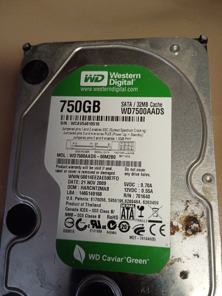 Western Digital 750gb