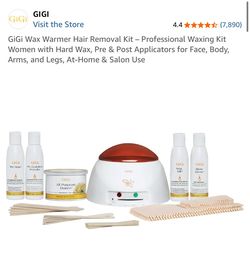 GiGi Wax Warmer Hair Removal Kit – Professional Waxing Kit Women with Hard Wax, Pre & Post Applicators for Face, Body, Arms, and Legs, At-Home & Salon