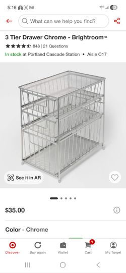 3- Tier Metal Storage For Under The Sink 