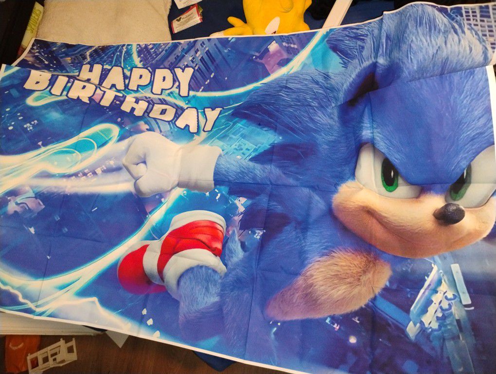Sonic Birthday Banner