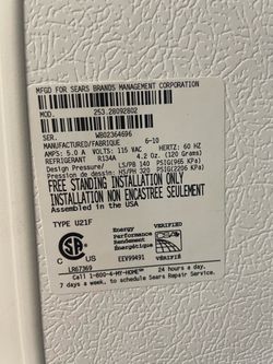 Stand alone freezer