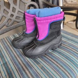 Itasca Kids Girls Snow Boots 13 Suede Upper Zipper Liner