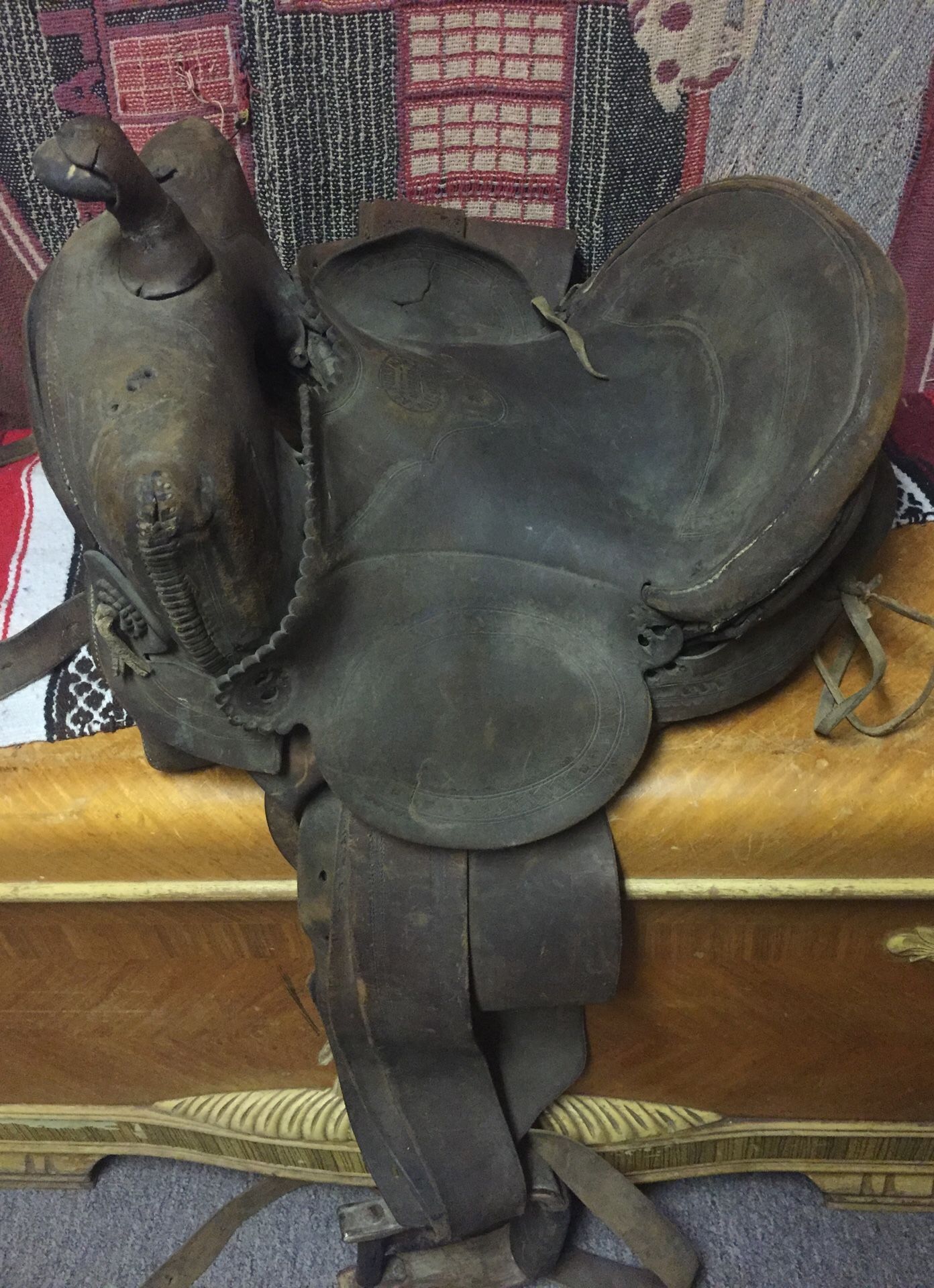 Old worn saddle