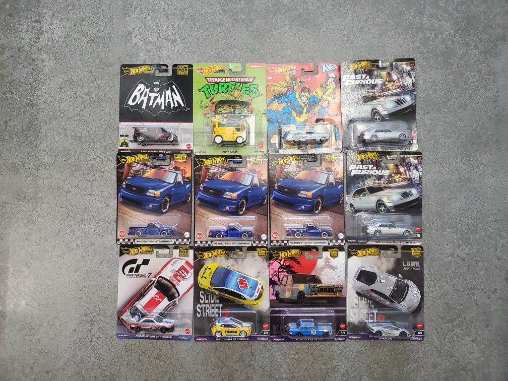 X12 For $60 Hot Wheels Lo Nissan Skyline Ford 150 Lightning Lbwk