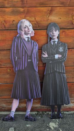 Wednesday Adams and Enid props