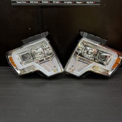 2009 - 2014 Ford F150 Headlights Chrome LED NEW 