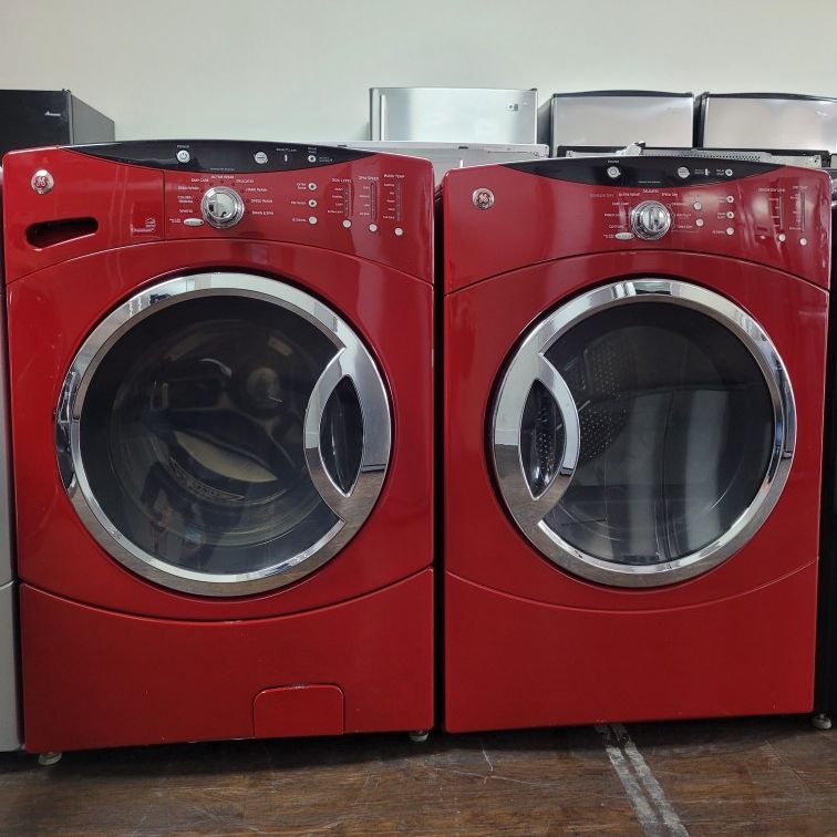 Ge red sale washer and dryer