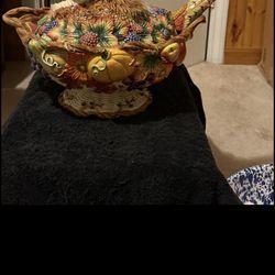 Retired Fitz & Floyd Autumn Bounty Tureen and Ladle (3 Pieces)