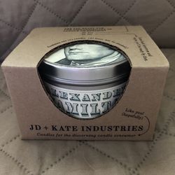 JD + Kate Industries Alexander Hamilton Candle 