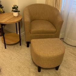 Chair Ottoman & Side Table  