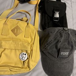 Mini Traveling Bags And Pink Hat 