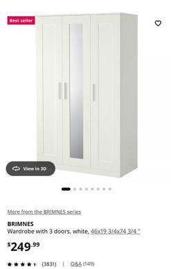ikea BRIMNES Wardrobe (*Damaged)