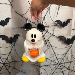 Vintage Disney Mickey Mouse Ghost Halloween Popcorn Bucket
