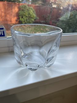 Sweden Orrefors DU crystal round bowl Signed