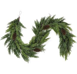 6FT Artificial Cedar Christmas Garland for Mantle Christmas Decorations