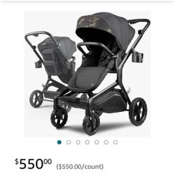 Tactical Baby Gear S-1 Stroller - All-Terrain, Rugged Lightweight Design, Adjustable Canopy, Basket Storage.