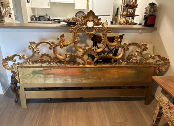 French Provincial - Style Antique Bed Headboard