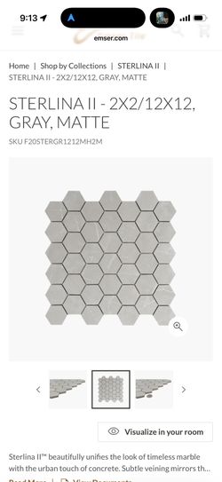 2x2 Porcelain Tile - 2 full Boxes - Emser - High Quality