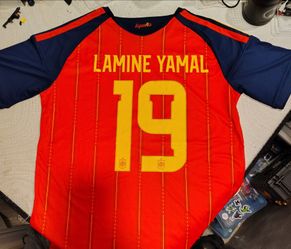 Brand New ADIDAS Large & X-Large Spain Lamine Yamal Soccer Jersey