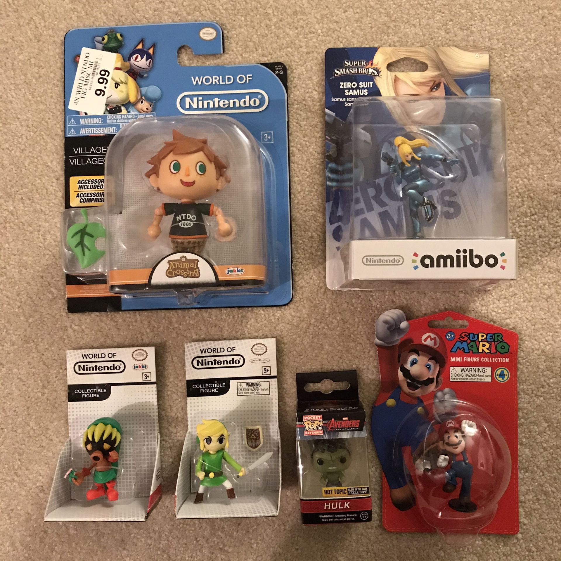 World of nintendo figures super mario figurines hulk pop funko samus amiibo lot toys figures