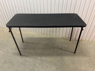 Black folding table