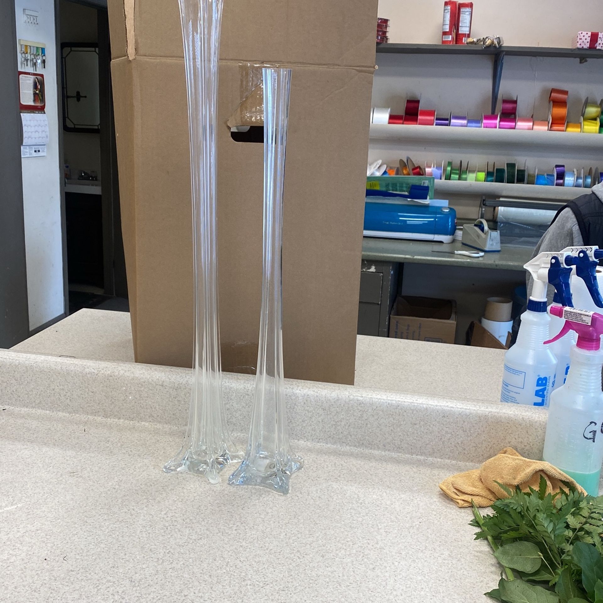 Tall Clear Vases. Great For Events