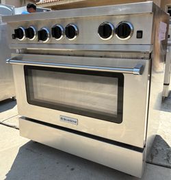 FOR SALE: BlueStar 36" Professional Gas Stainless Steel Range (Model: RCS366BSS ) Clean Tested & Working