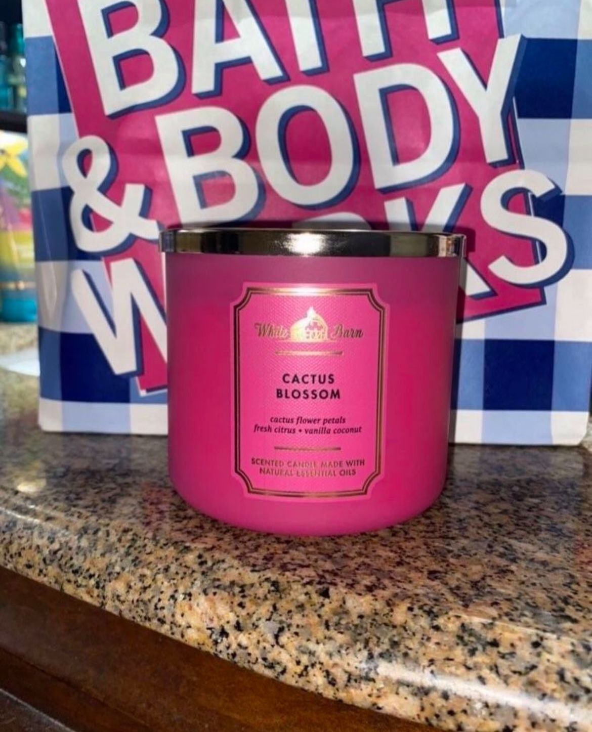 Bath & Body Works Cactus Blossom 3 Wick Candle