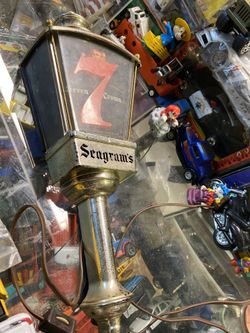 Seagrams lighted advertising sign. Beer liquor. Beverage. Have more
