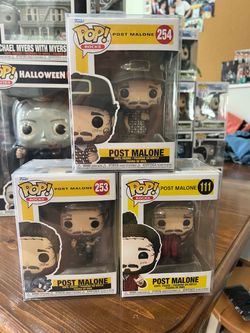 Funko Pop Rocks Post Malone Set of 3
