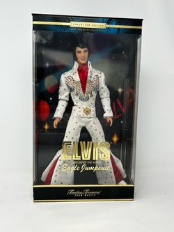 Mattel Elvis Presley White Eagle Jumpsuit Aloha From Hawaii Doll NRFB Collector