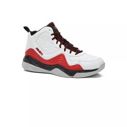 AND1 Men's Maverick Basketball High-Top Sneakers Red, White, Black