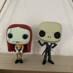 Disney Jack Skellington 2011 & Sally 2018 Funko Vinyl Figurine