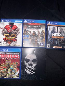 PS4 Games Bundle – Lot of 5 80$ Obo !TMNT Turtles in Manhttan , Watch dogs game+soundtrack +more