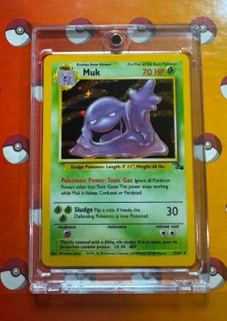 Muk Holo Shiny pokemon card. Fossil 13/62