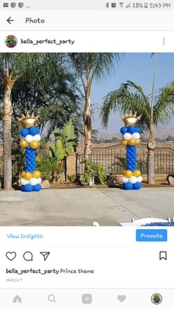 Royal prince balloon decorations