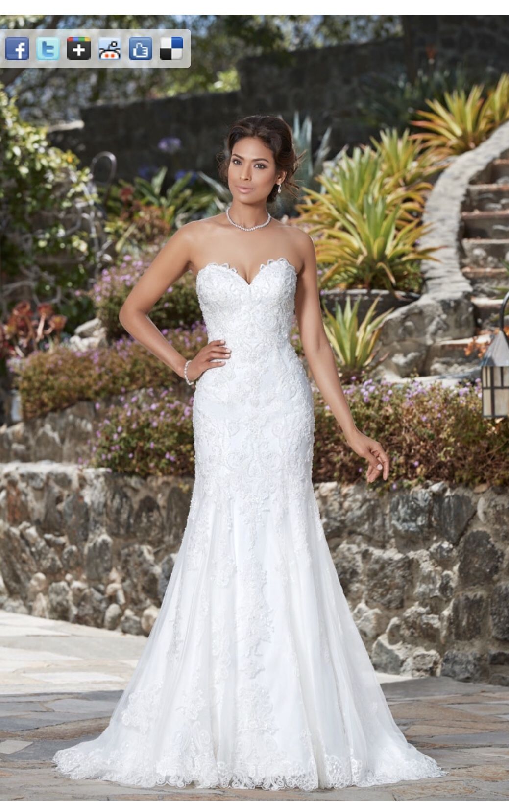 Kitty Chen “ Capris “ trumpet wedding gown