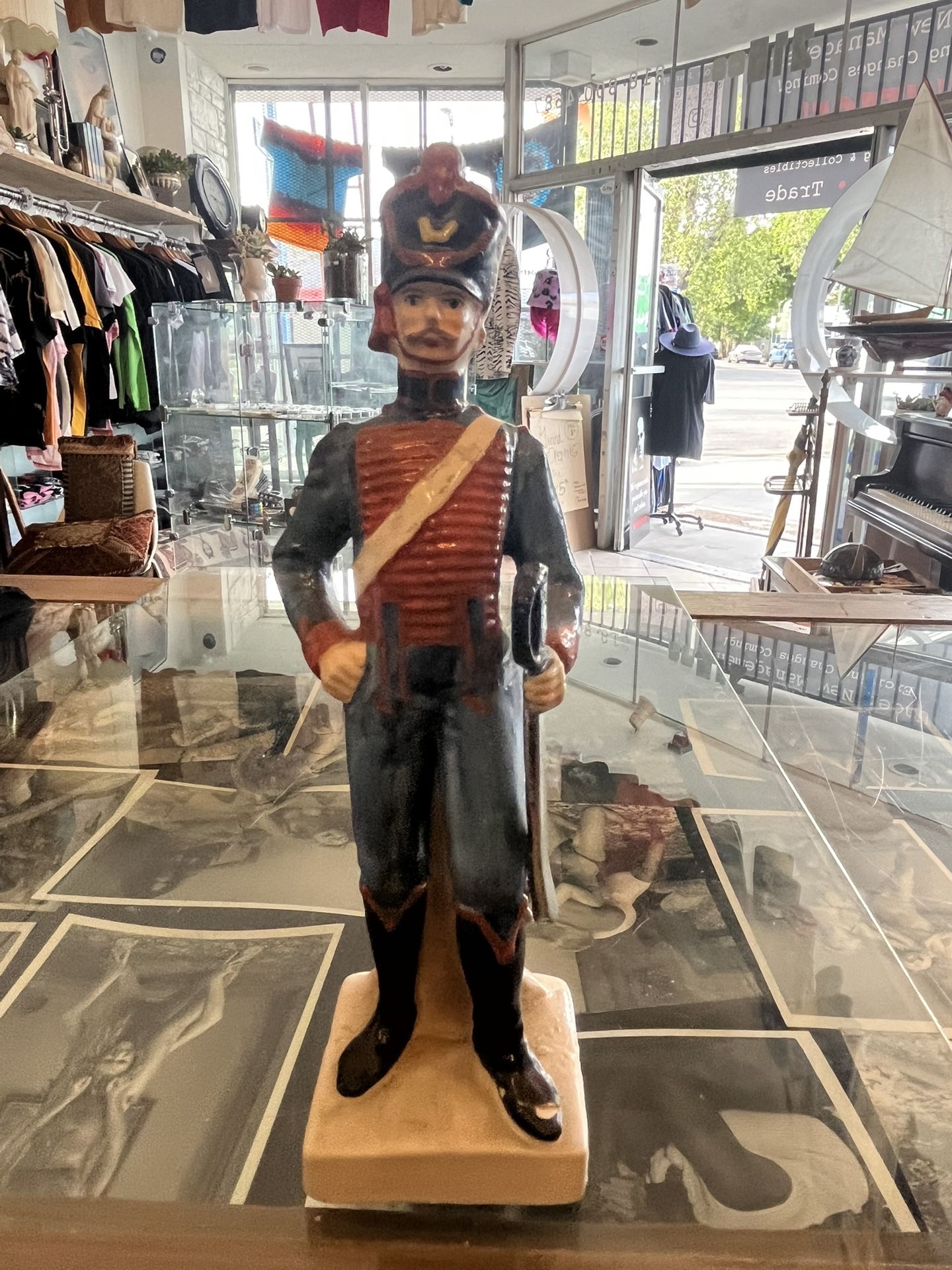 Vintage Continental porcelain figurines Officers in glamorous military uniforms