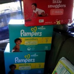 Size 3 Diapers. Huggies & Pampers