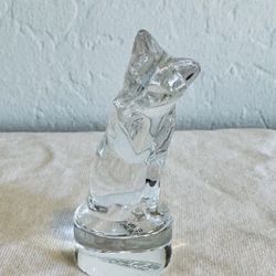 Hoya crystal cat figurine