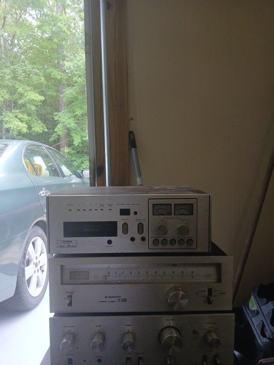 Fishers 8 Track Tape Deck,Pioneer Stereo Tuner,Pioneer Amplifier