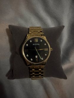 Bulova Gold Mens diamond watch