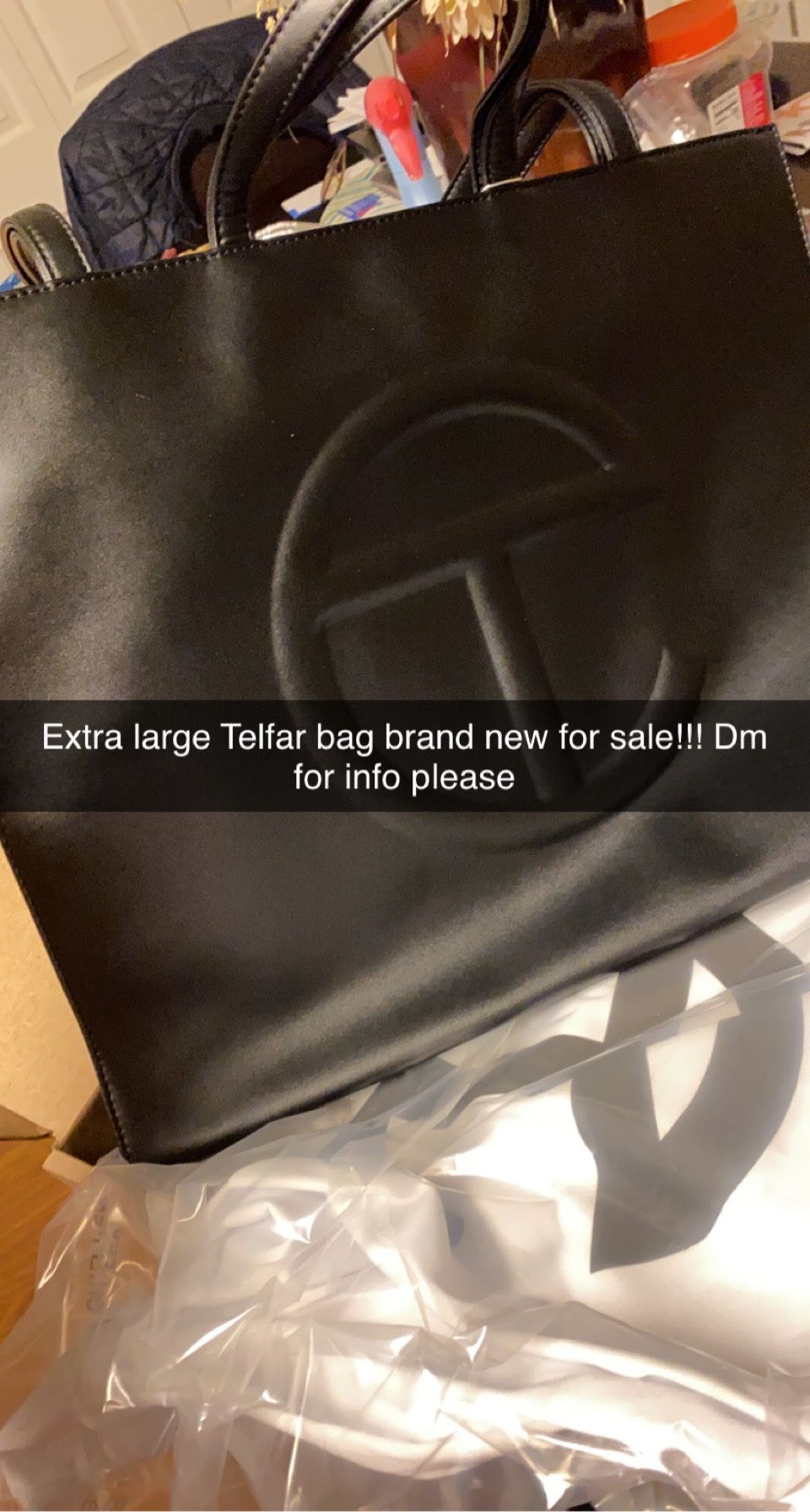 Ex Large Telfar Black Custom bag