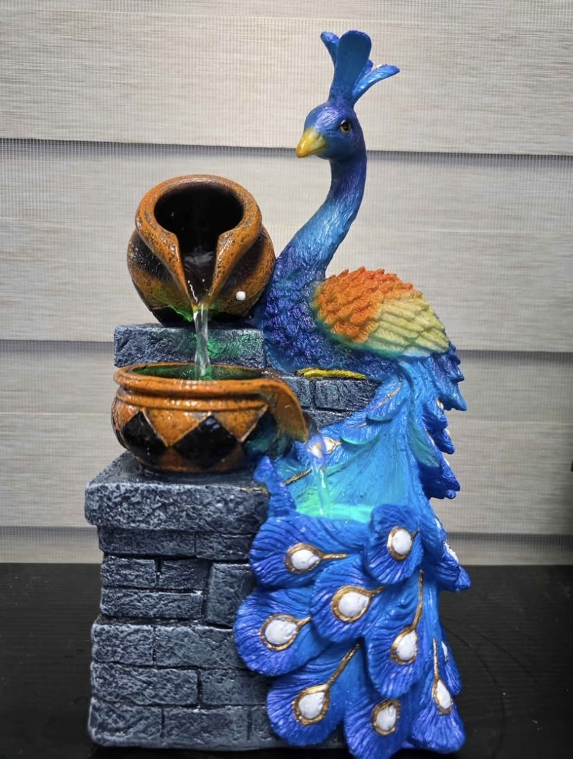 Peacock Water Fountain