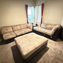 3 piece sectional with ottoman ( INCLUDING TV stand